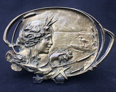 Scultore Francese, XX Secolo, Vassoio Vide Poche in Bronzo