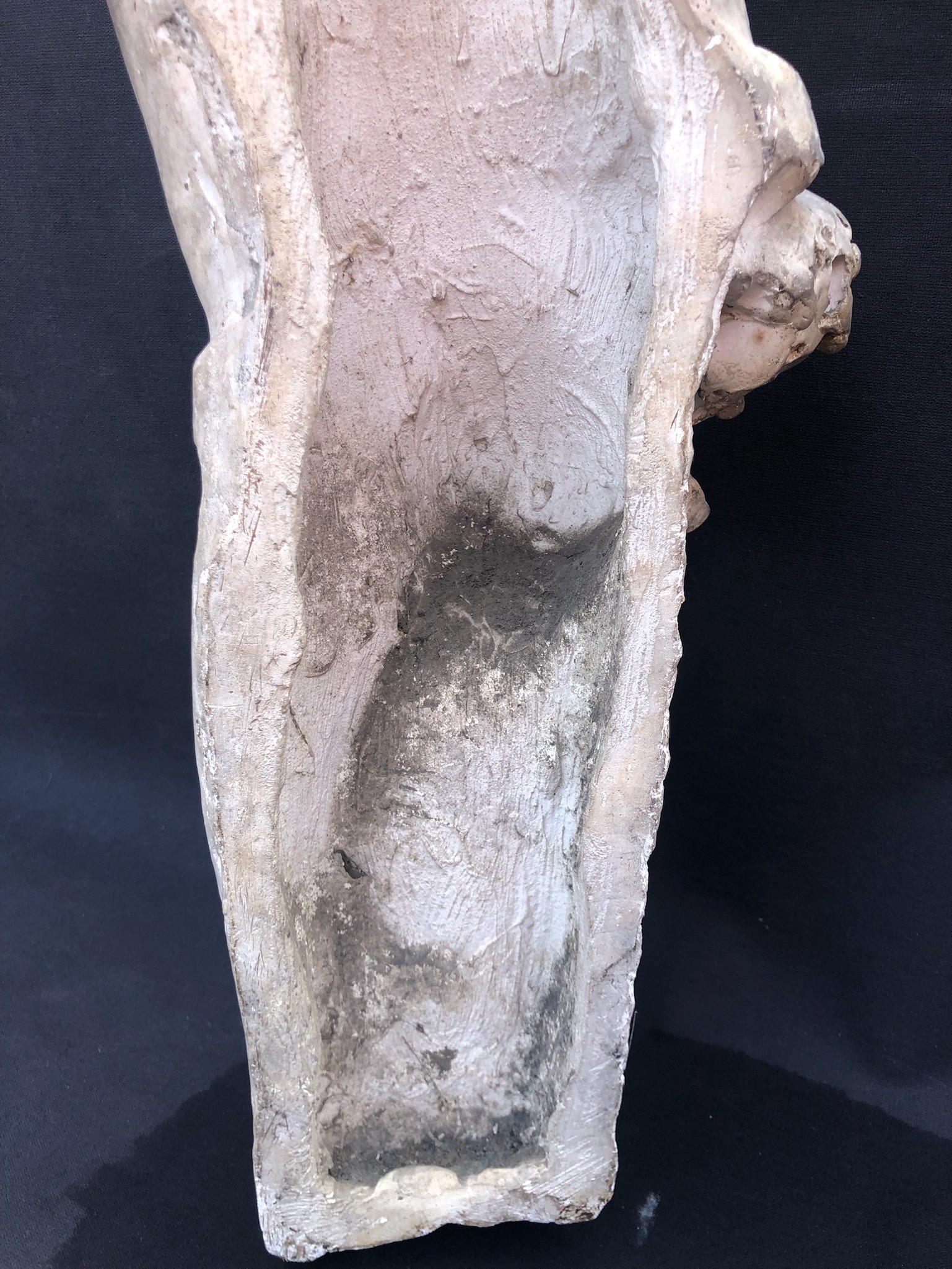 Scultore Liberty, Figura Femminile con Serto Floreale, Studio in Gesso