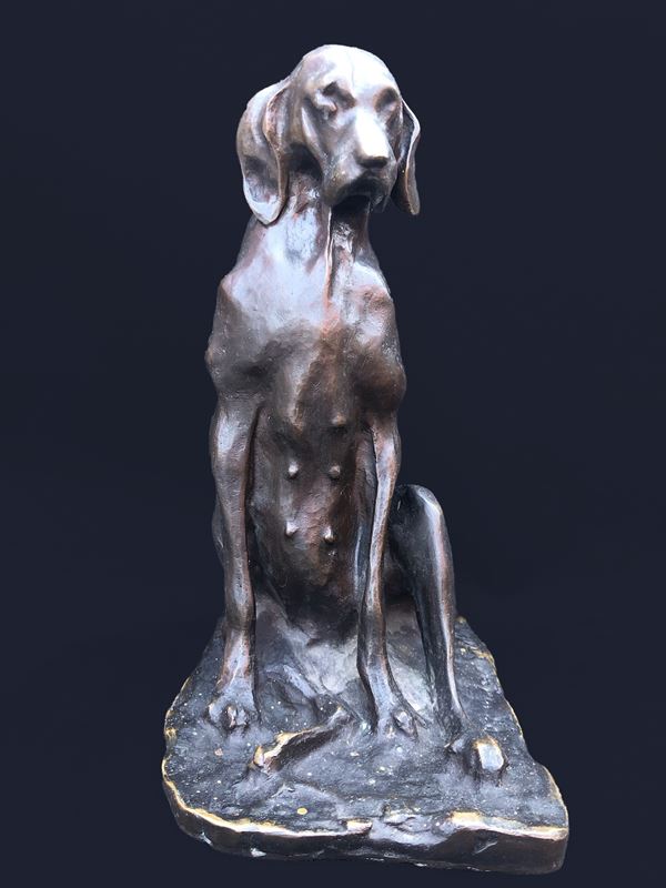 DA PAOLO TROUBETZKOY (1866 -1938), CAGNETTA GRAVIDA