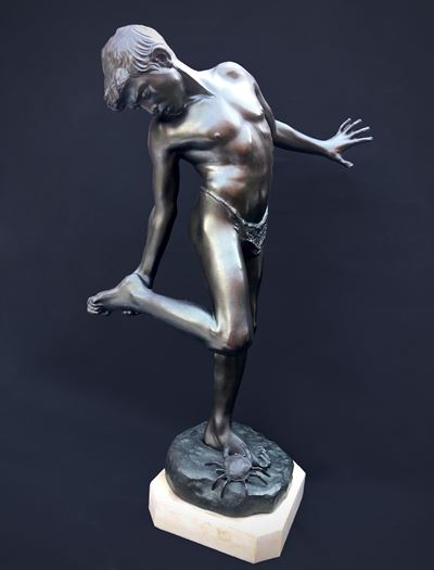 Annibale De Lotto (1877-1932), Ragazzo Morso da un Granchio