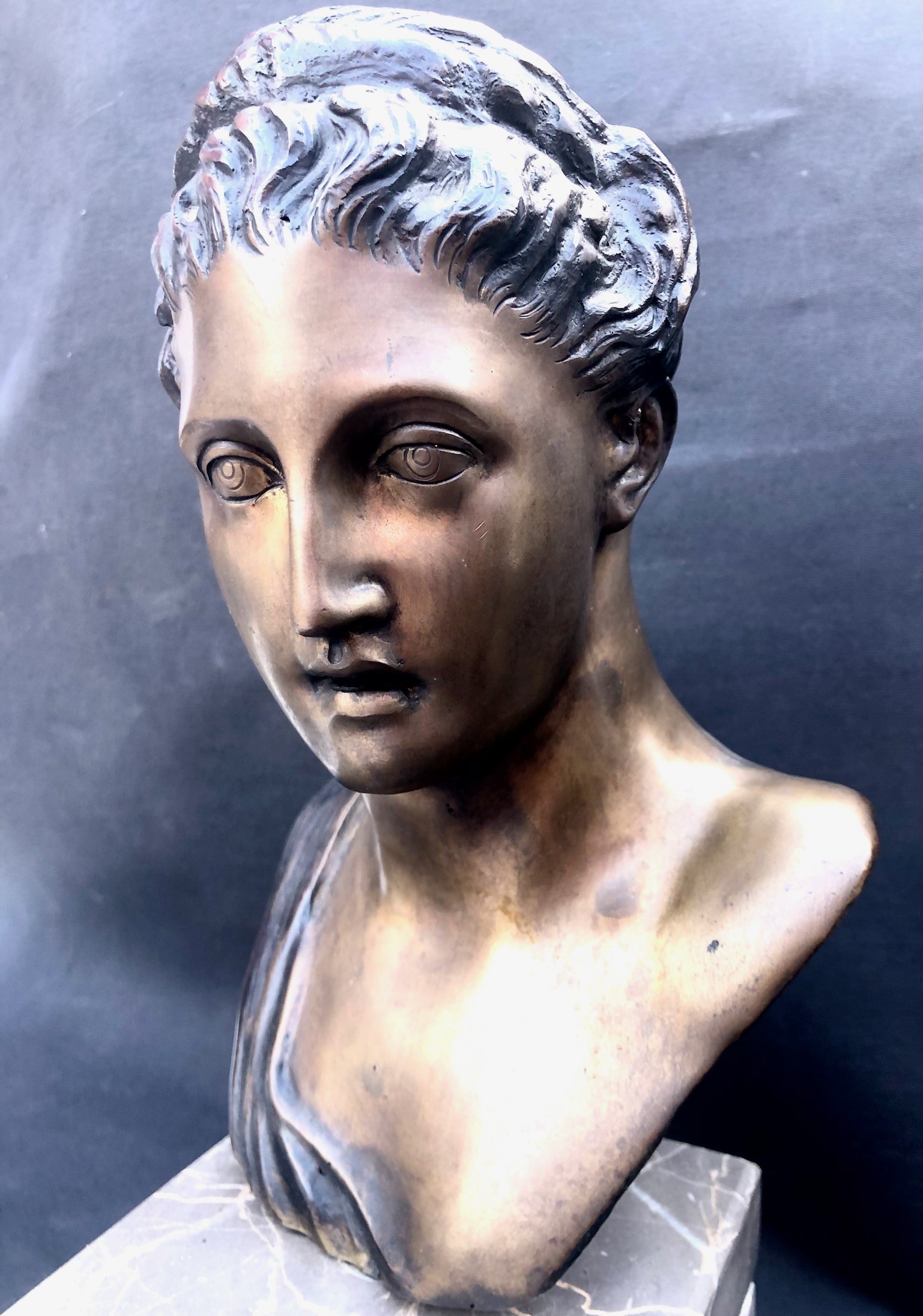 Busto di Berenice o Artemis Bronzo Dall’antico, XX Secolo