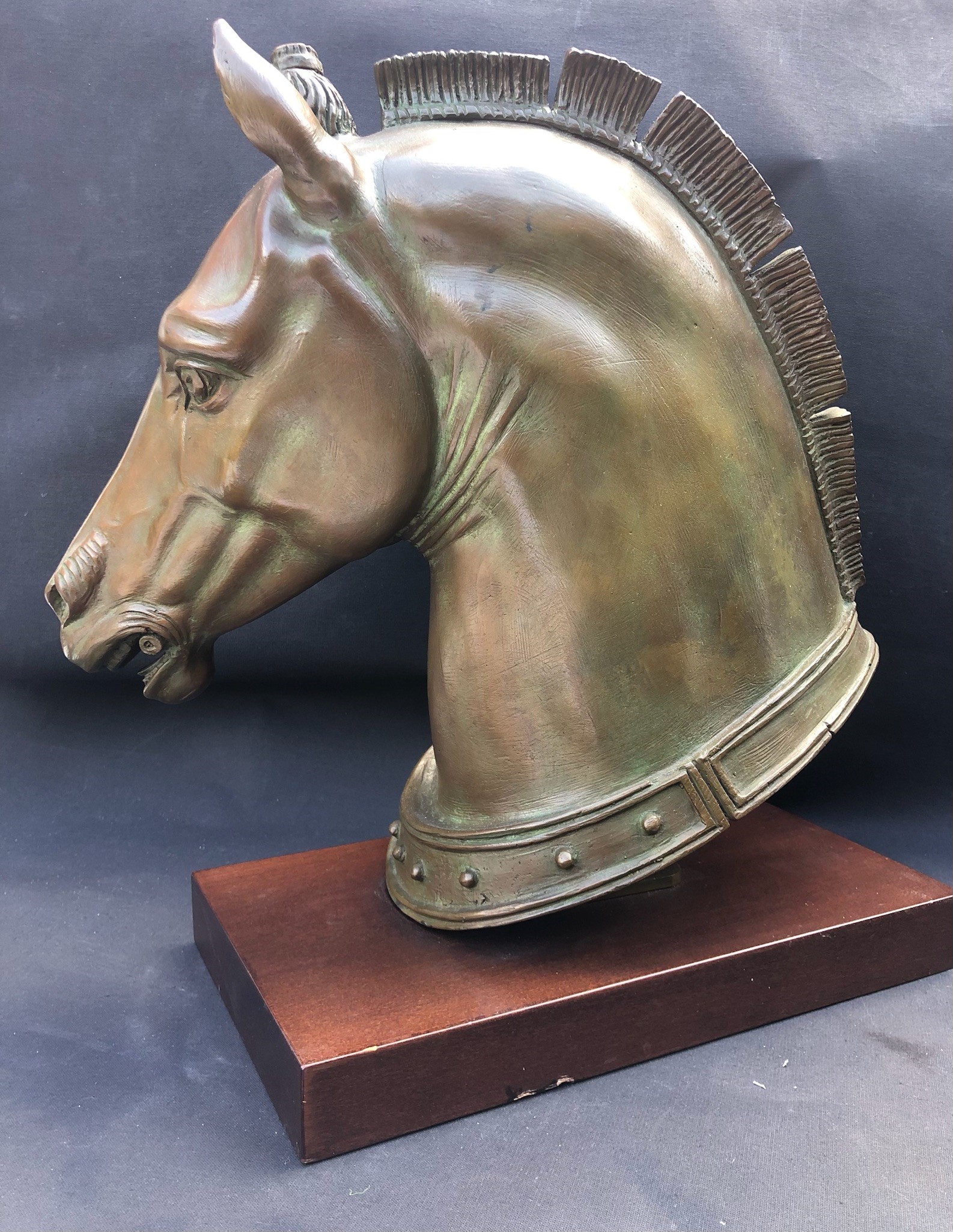 Fonditore dei Primi Decenni del XX Secolo, Grande Testa in Bronzo di uno dei Cavalli di S. Marco