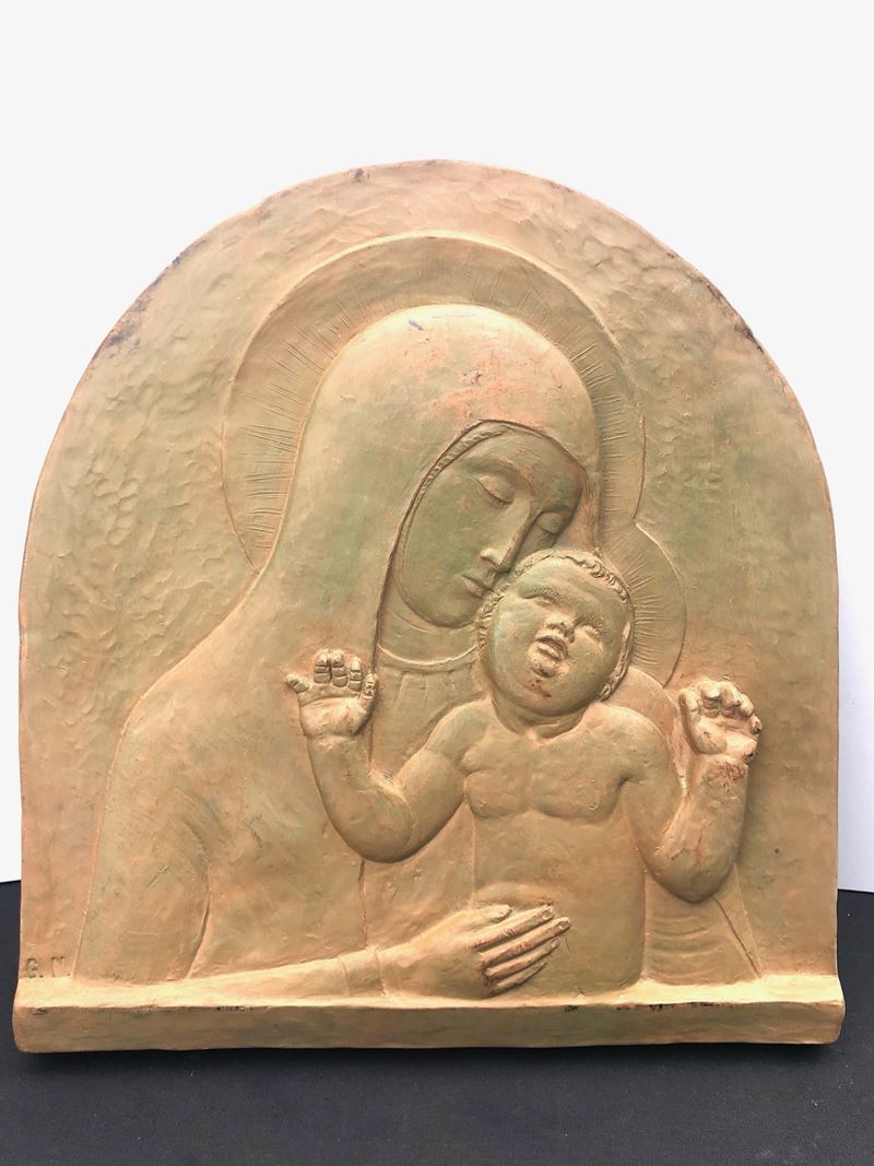 SCULTORE, 1940 ca., MADONNA CON BAMBINO  - Asta Art & Trouvailles. Oltre 200 lotti ad offerta libera - Cambi Casa d'Aste