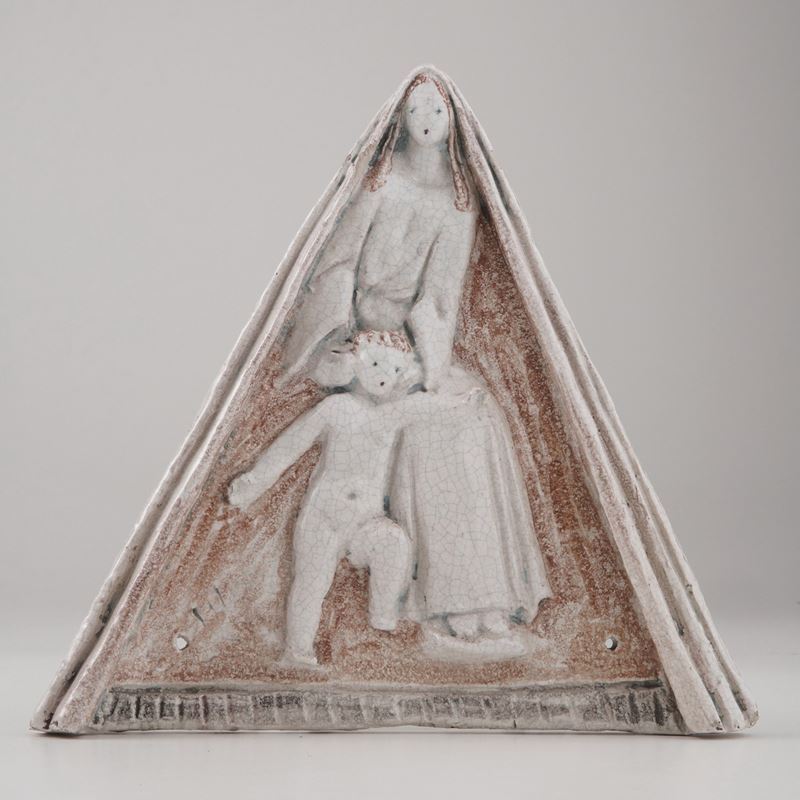 CERAMISTA FAENTINO, XX SECOLO, MADONNA CON BAMBINO  - Asta Art & Trouvailles. Oltre 200 lotti ad offerta libera - Cambi Casa d'Aste