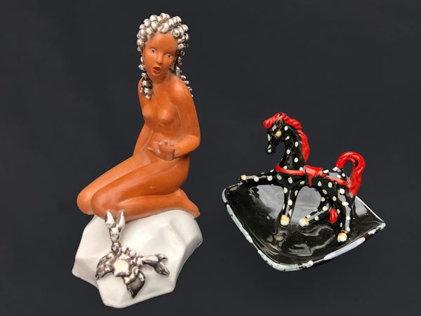 2 CERAMICHE, 1930-1940 ca., (UNA S.A.C.A)