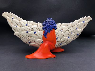 Manifattura Lombarda, 1940 Ca., Grande Vaso Decorativo