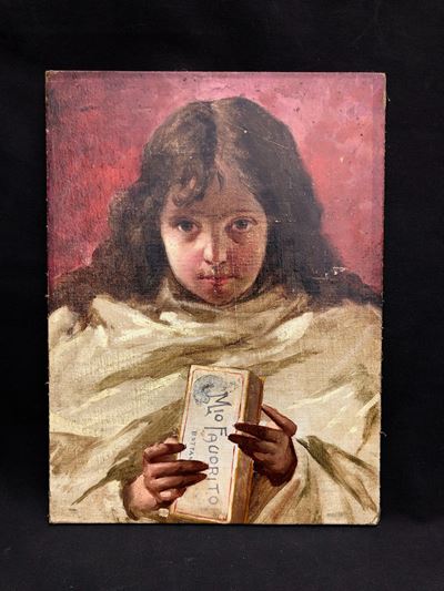 Bozzetto Pubblicitario, 1900 Ca. Olio su Tela