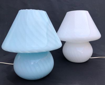 2 Lampade di Cui una Gambaro & Poggi Murano 1980 Ca.