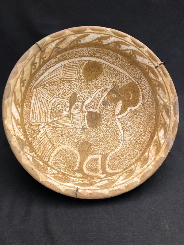 PIATTO ISLAMICO TERRACOTTA INVETRIATA