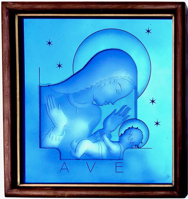 MATERNITÁ. VETRO MOLATO, 1930 ca.