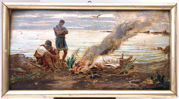 PITTORE ITALIANO, XIX-XX SECOLO, FUNERALI DI POMPEO MAGNO