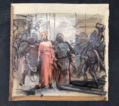 Enrico Gamba (1831-1883). Bozzetto per la II Stazione della Via Crucis della Chiesa di San Gioacc...