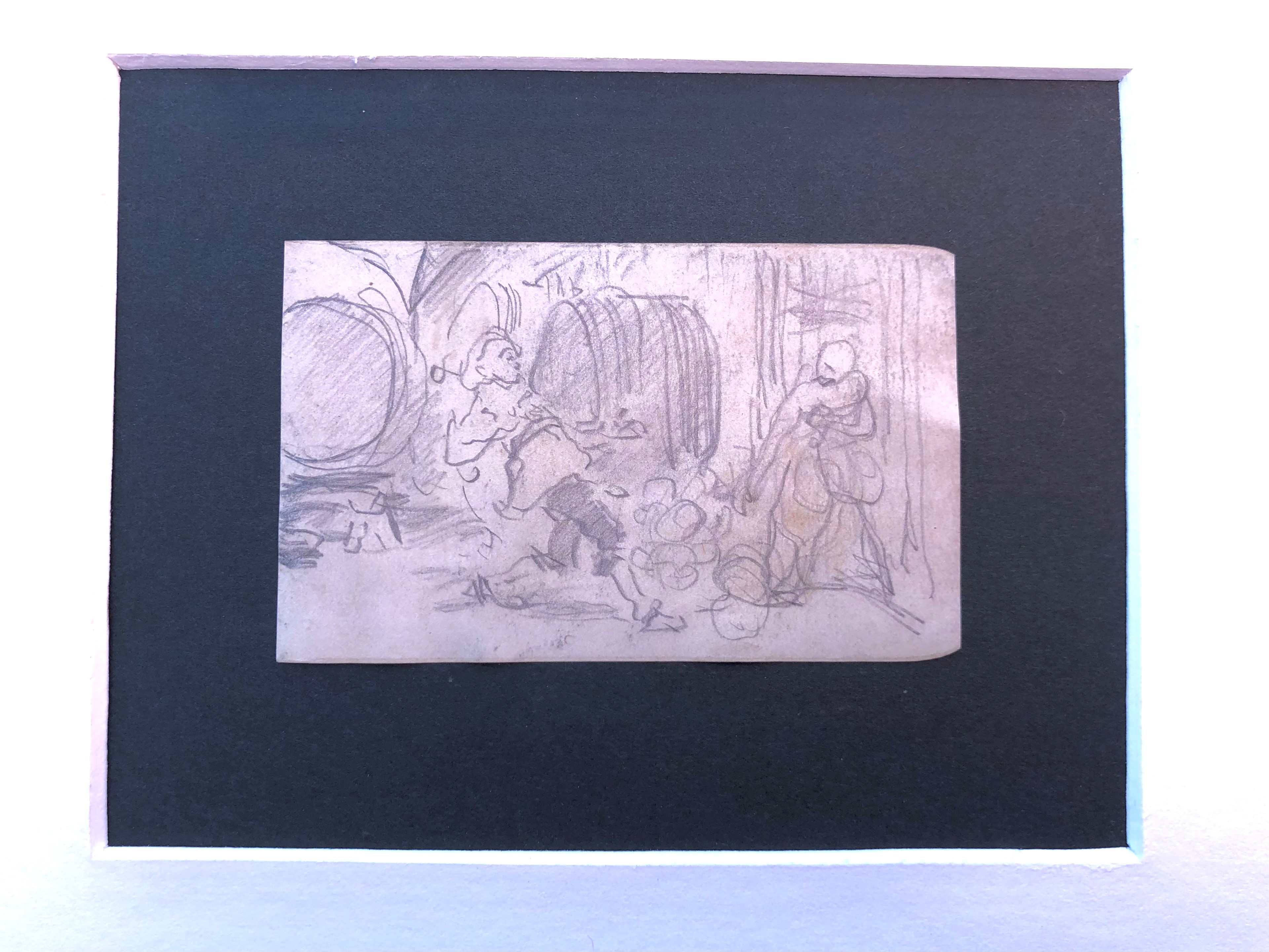 Francesco Vinea (1845- 1902), 4 Piccoli Studi Entro Passe-partout