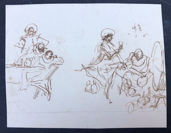 FRANCESCO VINEA (1845- 1902). 8 CARTE CON 9 STUDI