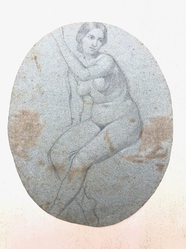 PITTORE LOMBARDO, XIX SECOLO Nudo di giovane donna