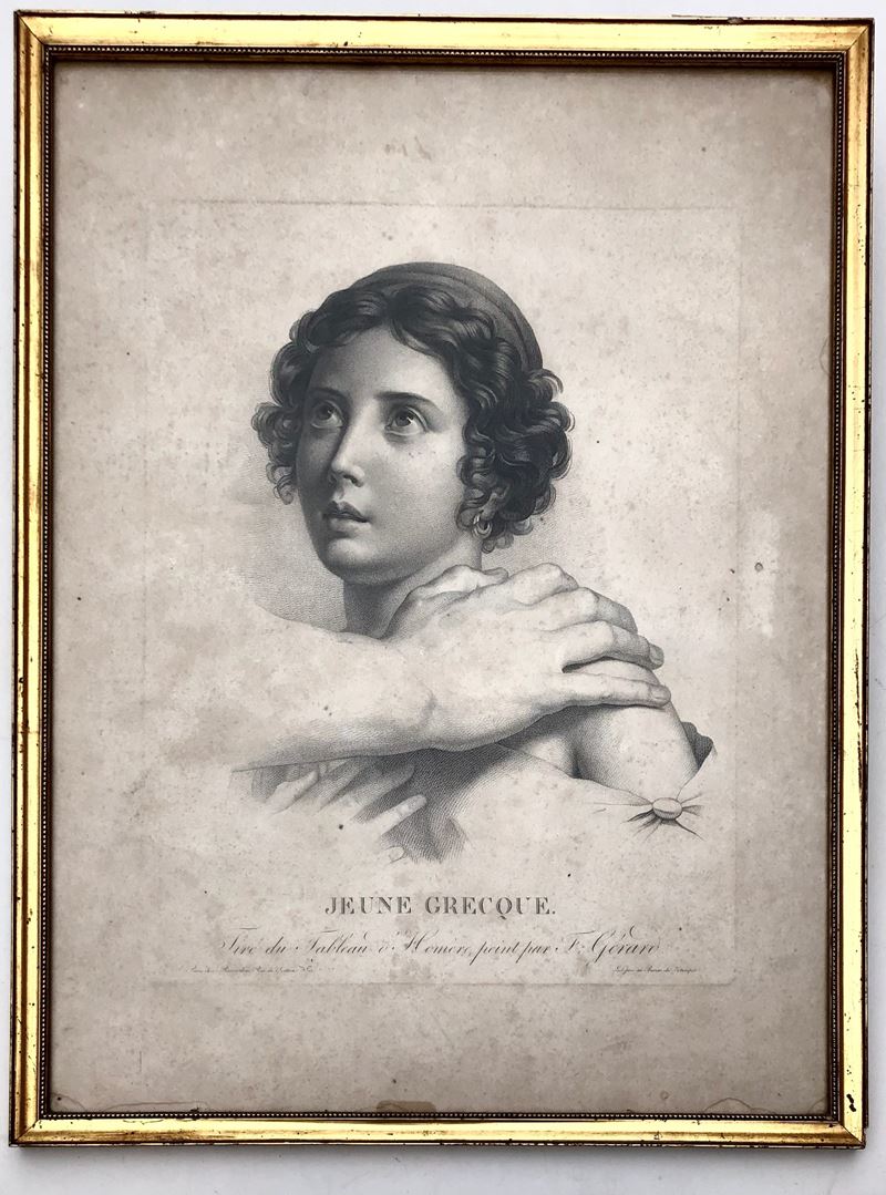 JEUNE GREQUE, GRANDE INCISIONE NEOCLASSICA  - Auction Art and Trouvailles. Over 200 free-bid lots - Cambi Casa d'Aste