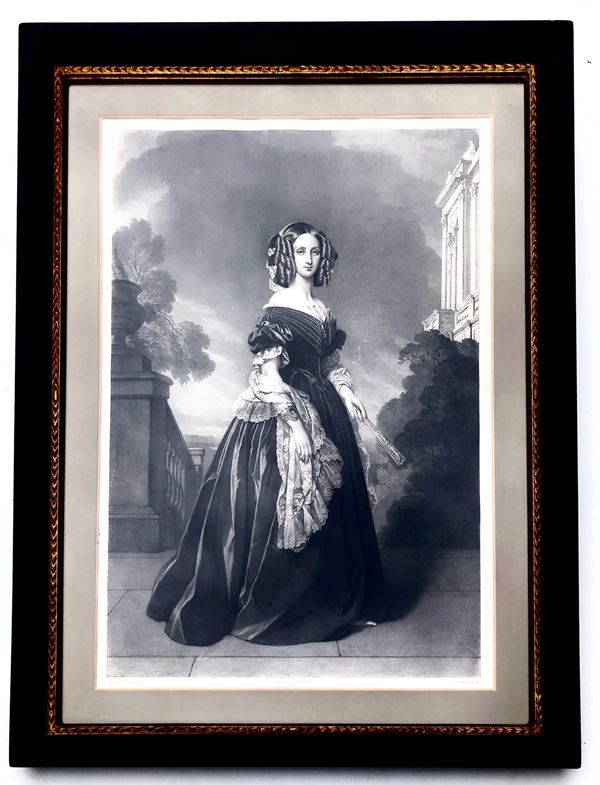 DA FRANZ WINTERHALTER (1805-1873) RITRATTO DI LUISA D’ORLEANS REGINA DEL BELGIO, 1844