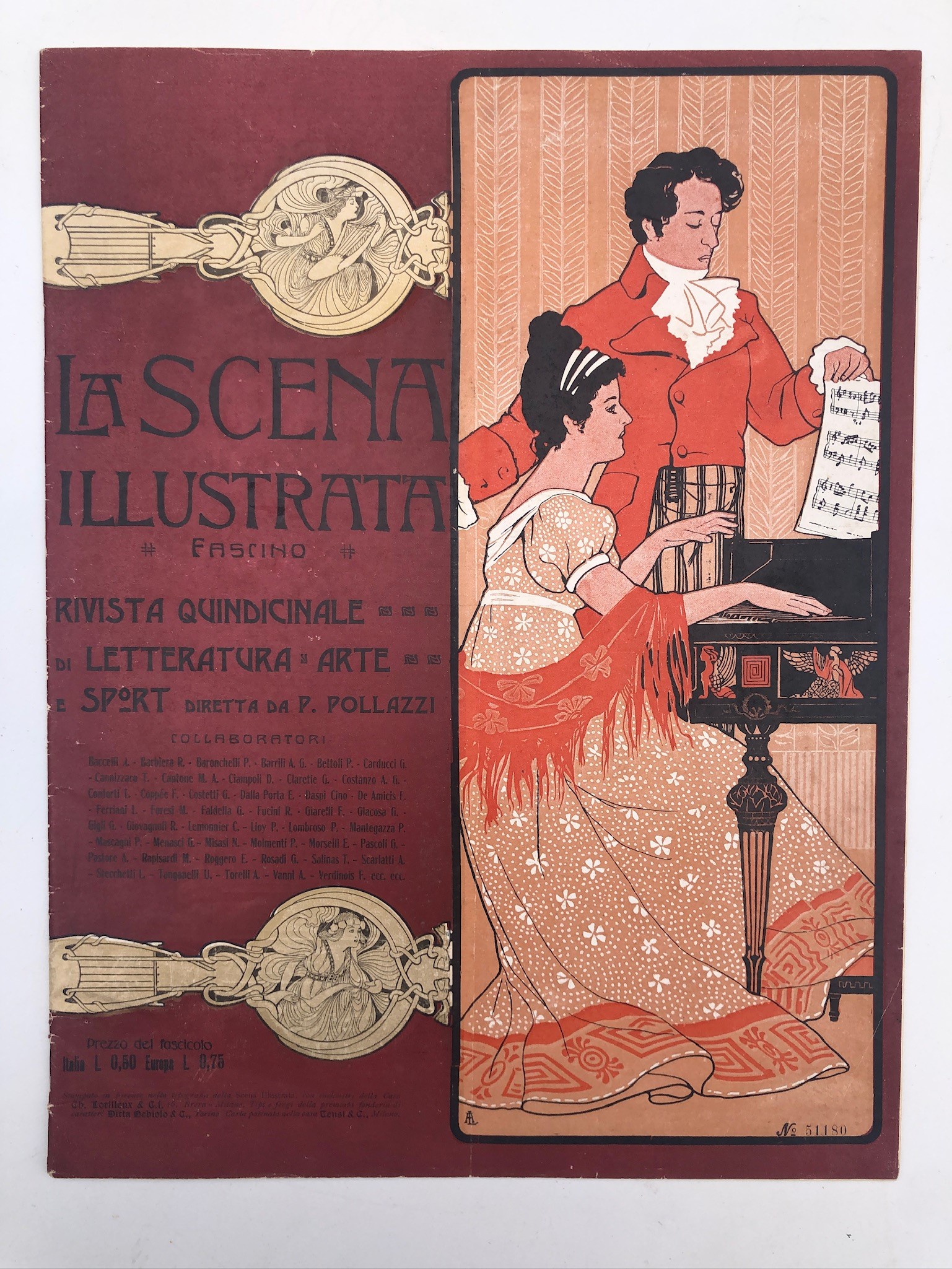 2 Numeri di Scena Illustrata, Liberty, uno con Copertina di Ezio Anichini