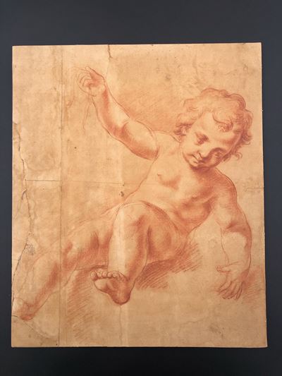 Antica Sanguigna Raffigurante un Putto