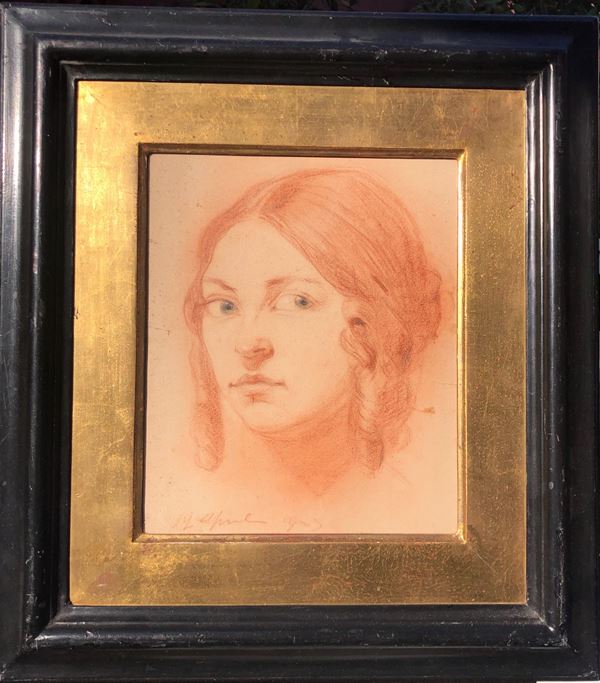 PITTORE DEL XIX SECOLO, RITRATTO DI FANCIULLA