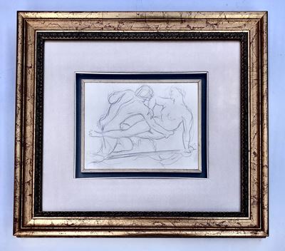 Artista (veneziano?) della Prima Metá XX Secolo, Amanti, Disegno