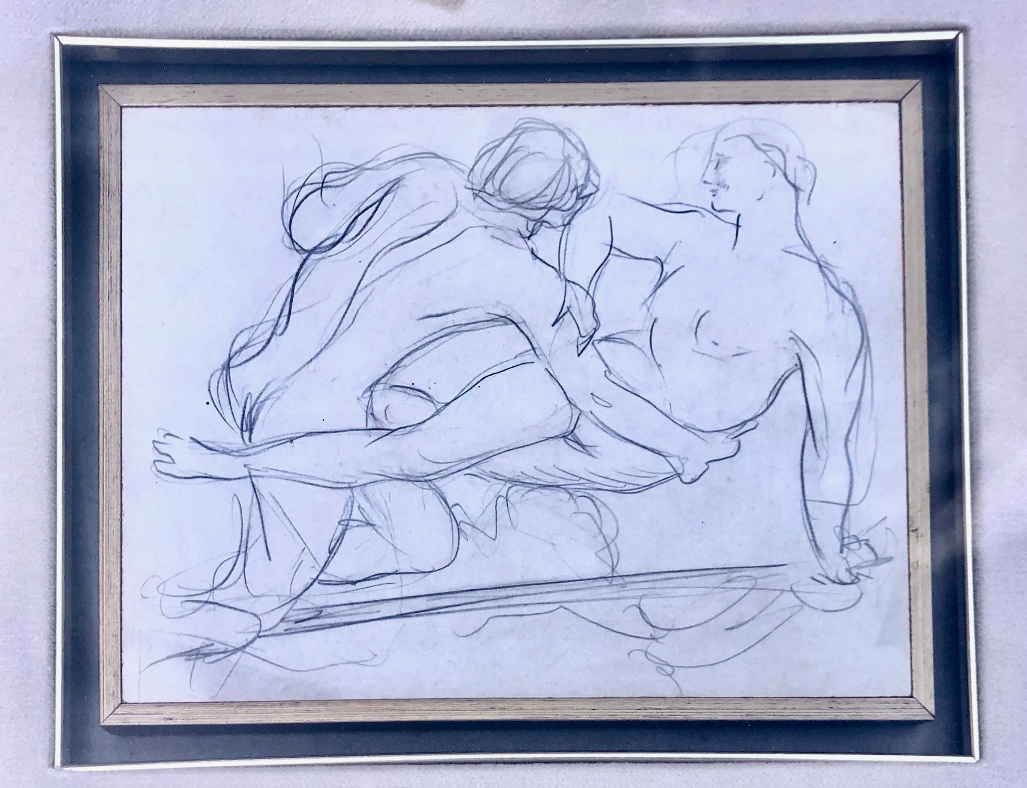 Artista (veneziano?) della Prima Metá XX Secolo, Amanti, Disegno