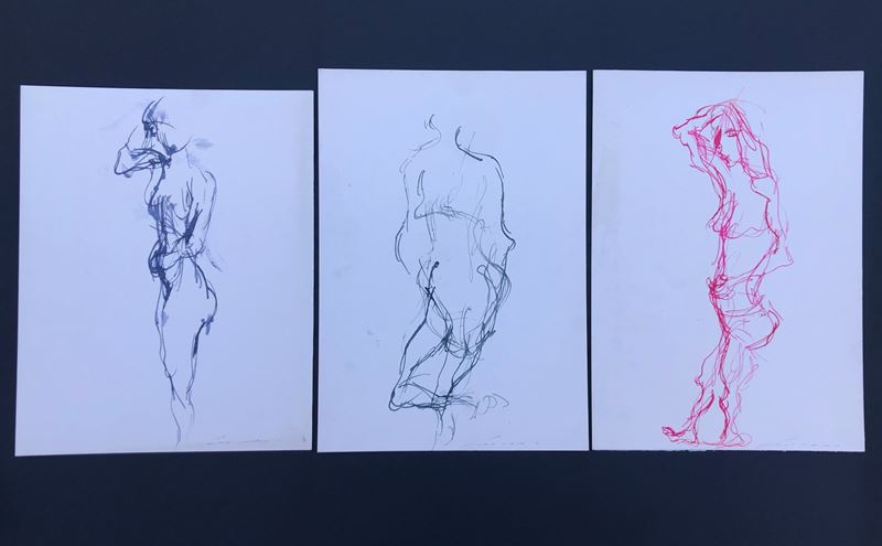 ERNESTO TRECCANI, 3 OPERE SU CARTA CON AUTENTICA  - Asta Art & Trouvailles. Oltre 200 lotti ad offerta libera - Cambi Casa d'Aste