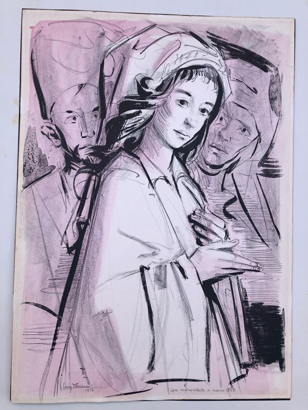 LUIGI FILOCAMO (1906-1988), MULTIPLO ACQUARELLATO A MANO DALL’AUTORE