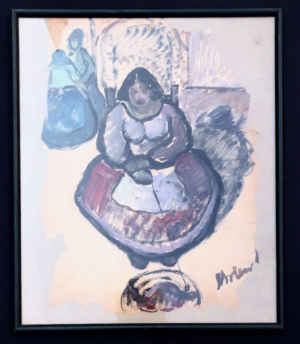 AUTORE NON IDENTIFICATO, TECNICA MISTA SU CARTA