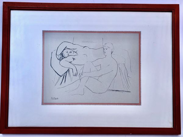 PABLO PICASSO, COMPOSIZIONE CON DUE NUDI