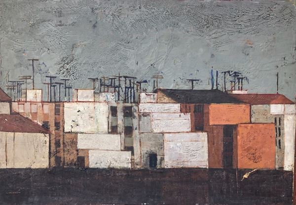 GIANCARLO ILIPRANDI (Milano 1925-2016), APPARTAMENTI CON TERRAZZE, 1957