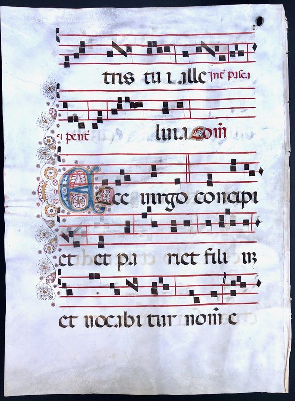 PERGAMENA MINIATA FINE XV INIZI XVI SECOLO