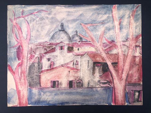 ANONIMO, 1950 ca. PAESAGGIO VENETO