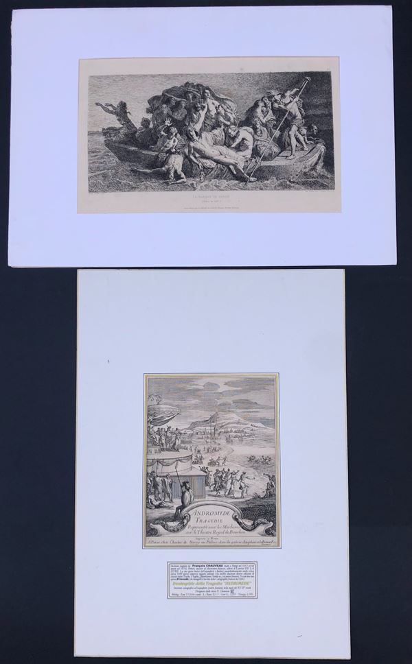 FEYEN PERRIN (XIX) E FRANCOIS CHAVEAU (XVII) 2 INCISIONI
