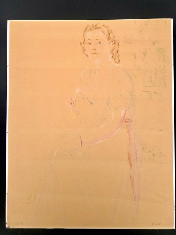 GIORGIO GYORE (1902 -1942), RITRATTO,1930-1940, cm 50 x 39