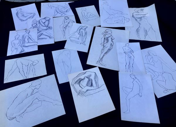 ALBUM CON SEDICI STUDI DI NUDO 1950 ca