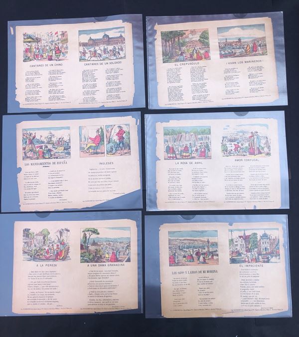 LOTTO DI STAMPE DI EPINAL, XIX SECOLO, 12 soggetti.