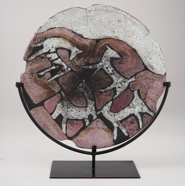 CARLA MORENI, CERAMICA RAKU, H cm 33