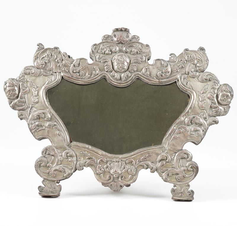 Cartagloria in rame argentato. XIX secolo  - Auction Antiquariato - Cambi Casa d'Aste