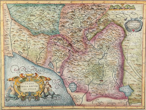 Magini, Giovanni Antonio (1555–1617) Carta geografica della Repubblica di Lucca, 1620-1630