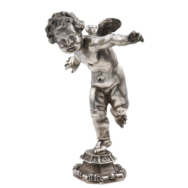 Silver "putto". Signed M. Buccellati