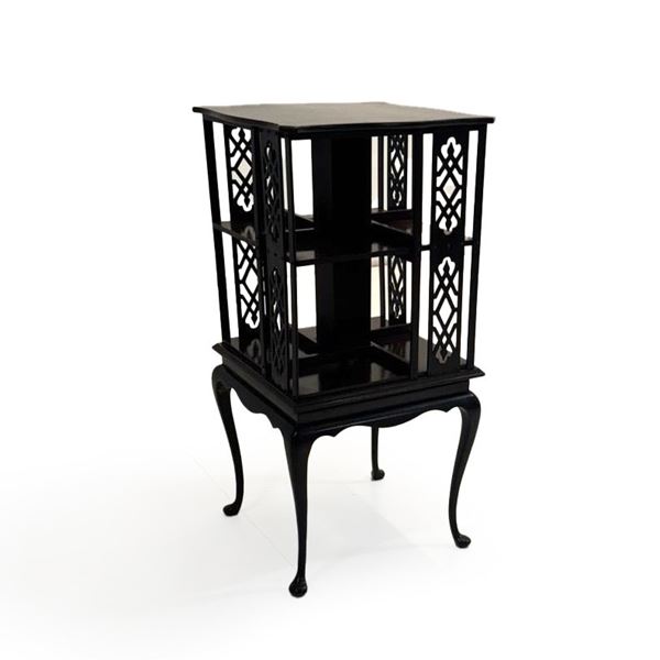 Libreria girevole in legno in stile Chippendale