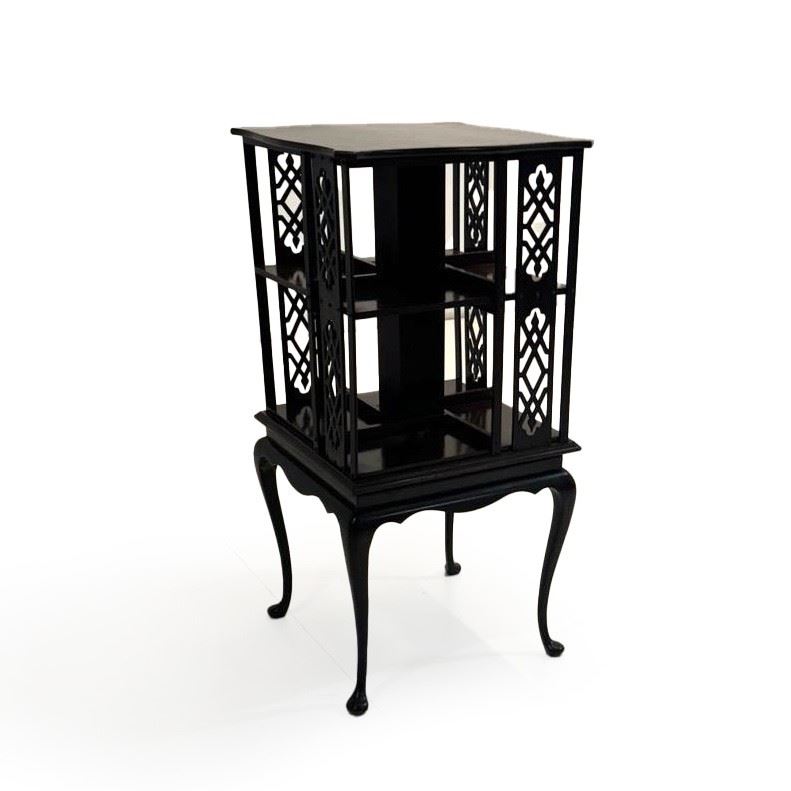 Libreria girevole in legno in stile Chippendale  - Auction Antiques - Cambi Casa d'Aste