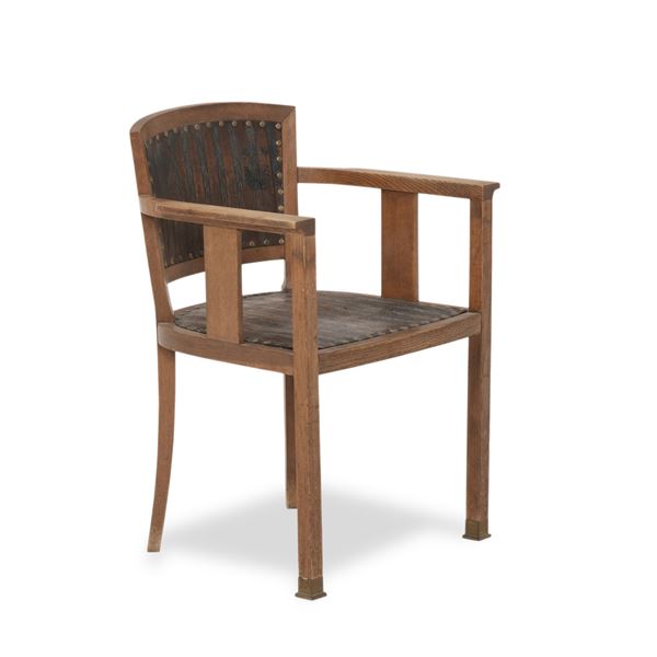 Poltrona in legno. XX secolo