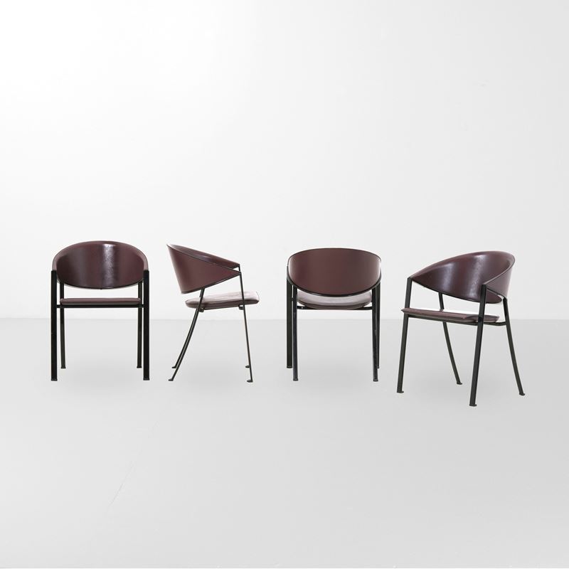 Roberto Pamio : Quattro sedie mod. Blenda  - Asta Design - Cambi Casa d'Aste