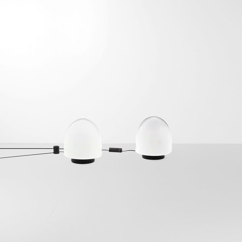 Giusto Toso : Due lampade da tavolo o da soffitto mod. Ebe 34  - Auction Design - Cambi Casa d'Aste