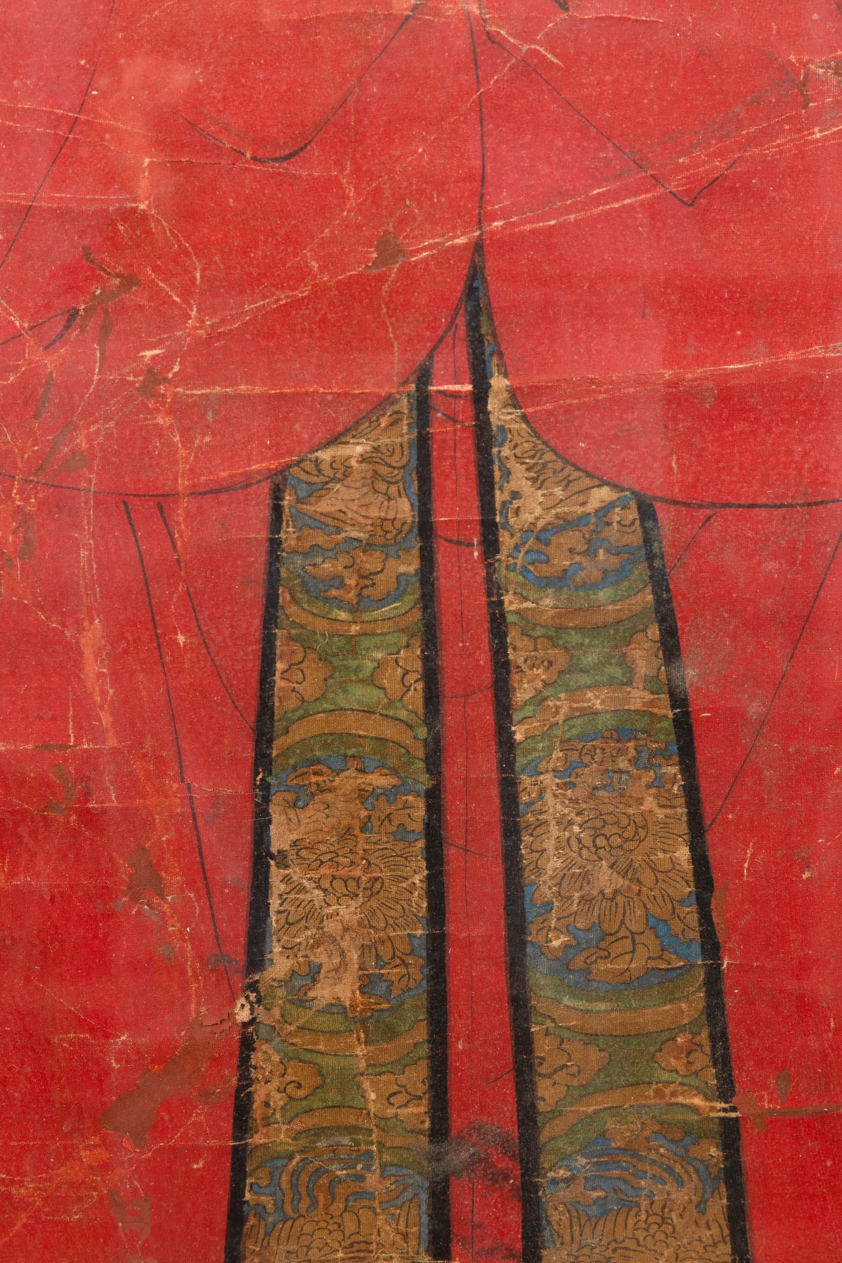 Dipinto su Seta Raffigurante Nobildonna con Colomba, Cina, Dinastia Qing, XVIII Secolo