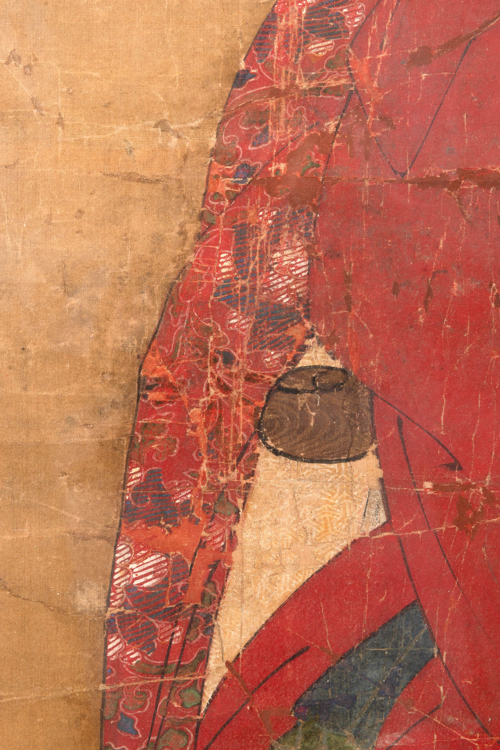 Dipinto su Seta Raffigurante Nobildonna con Colomba, Cina, Dinastia Qing, XVIII Secolo
