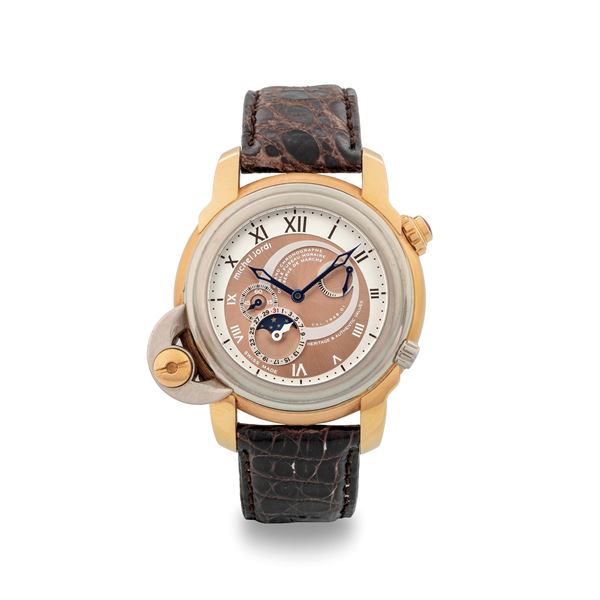 Heritage Twins Duo Complication cronografo doppio quadrante e movimento in oro bianco e oro rosa, carica  [..]