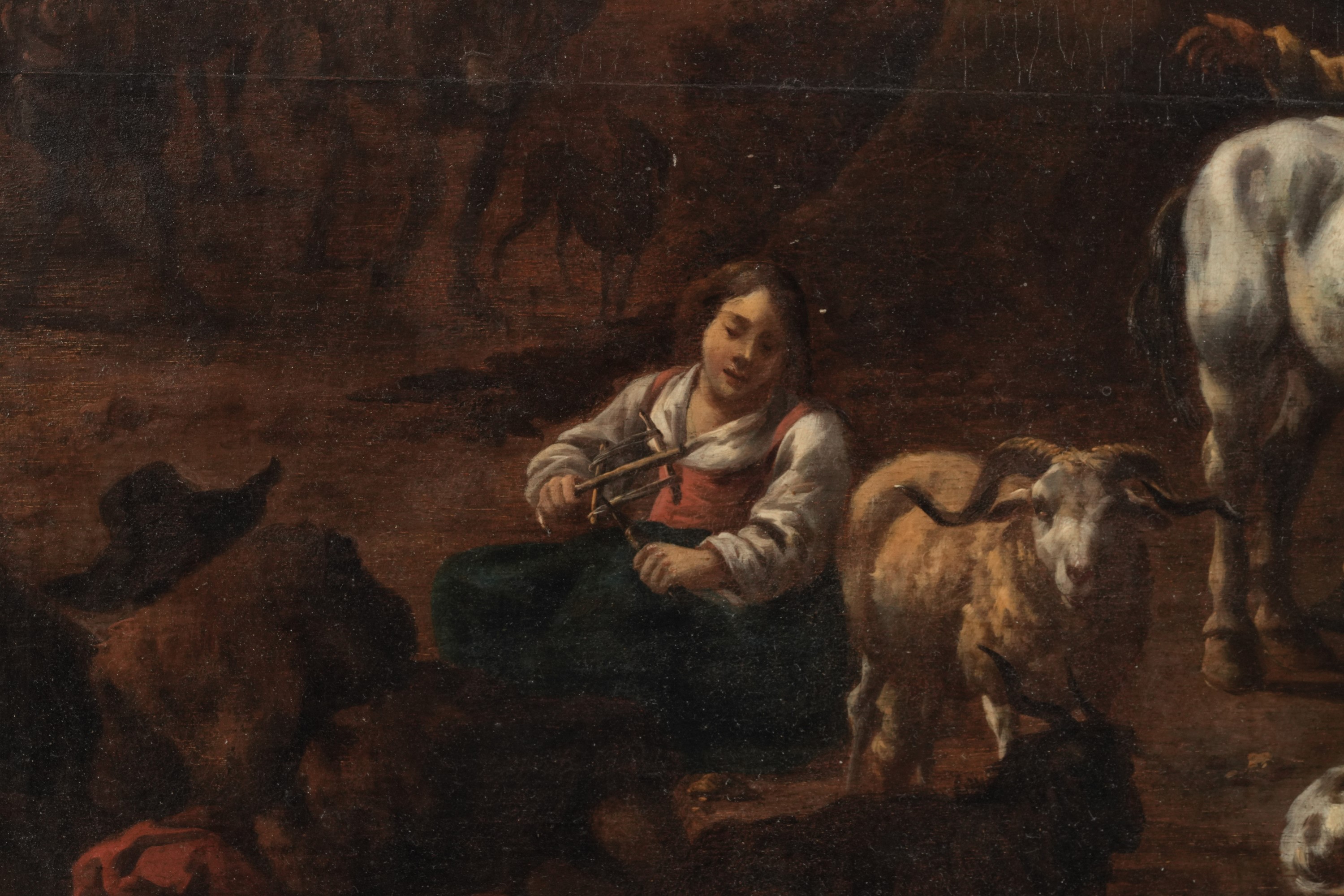 Claes Pietersz Berchem - Paesaggio con Pastori, Armenti e Rovine